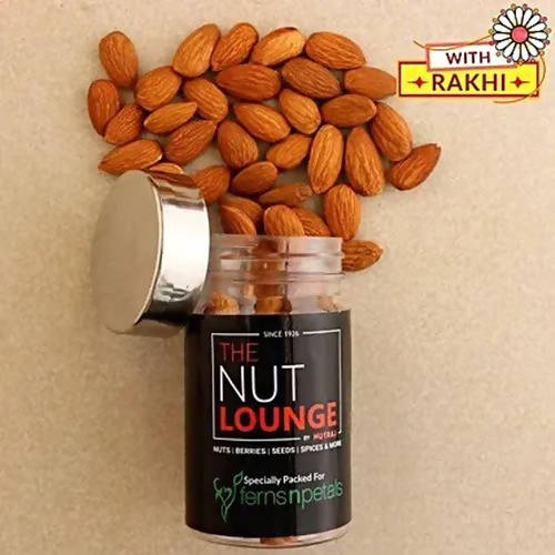 Krishna Charming Rakhi & Almonds Jar