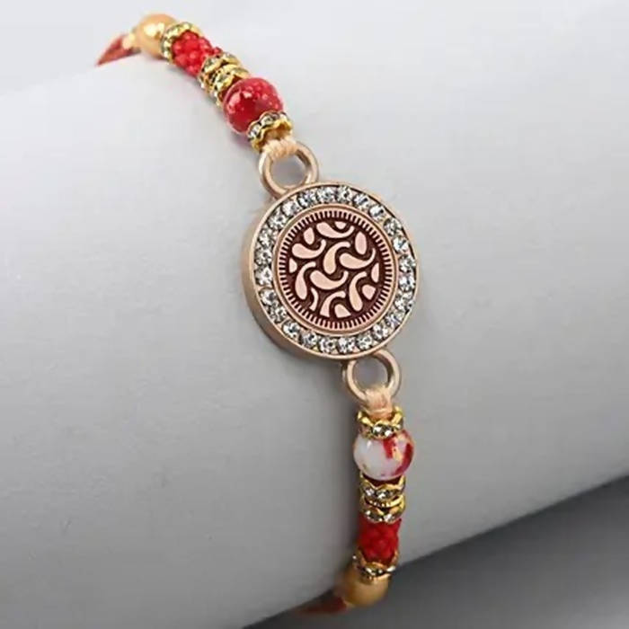 Meenakari Work Rakhi & Ferrero Rochers Box
