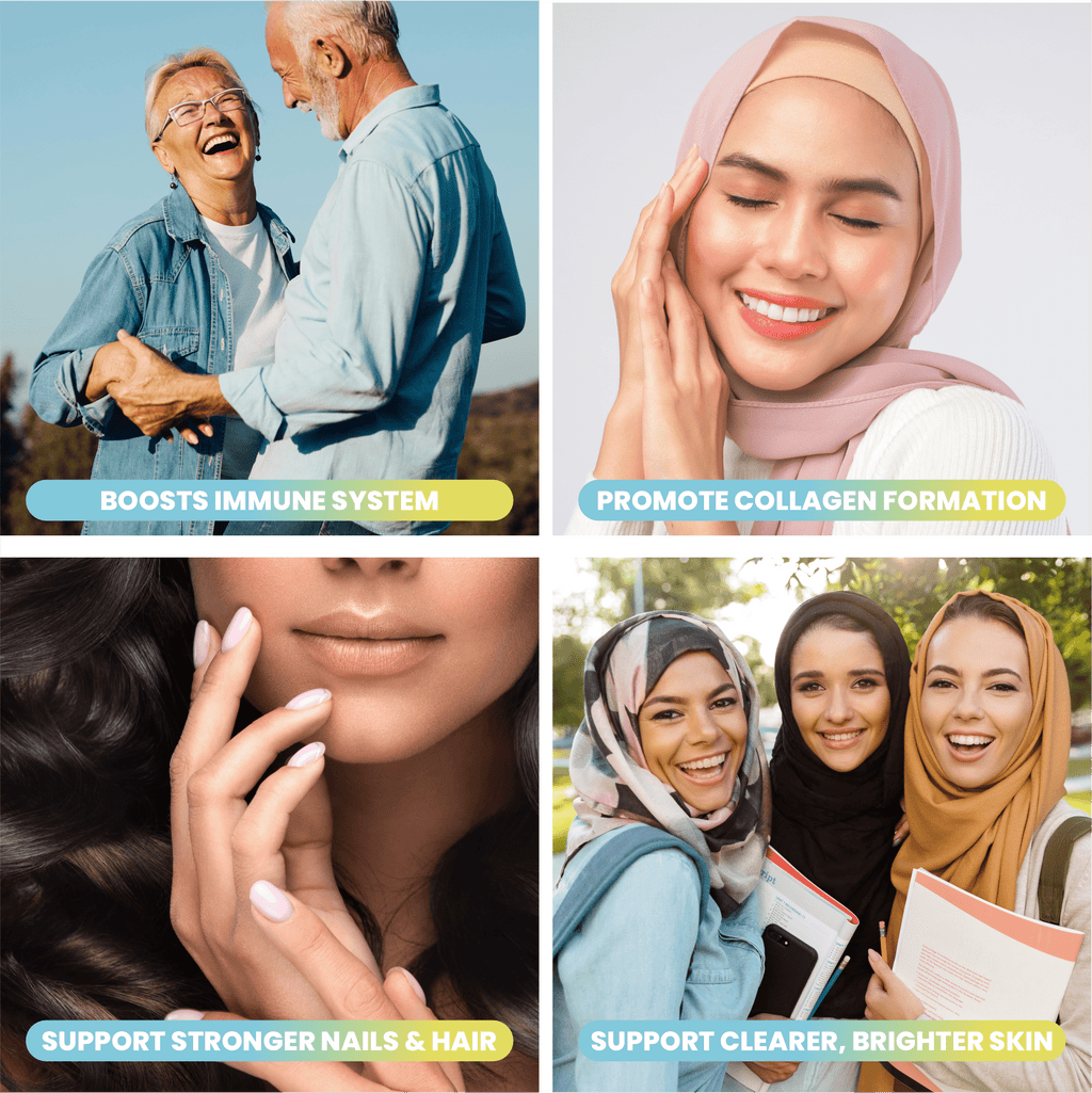 Halal Marine Collagen Gummies for Anti-Aging, Hair, Skin & Nails
