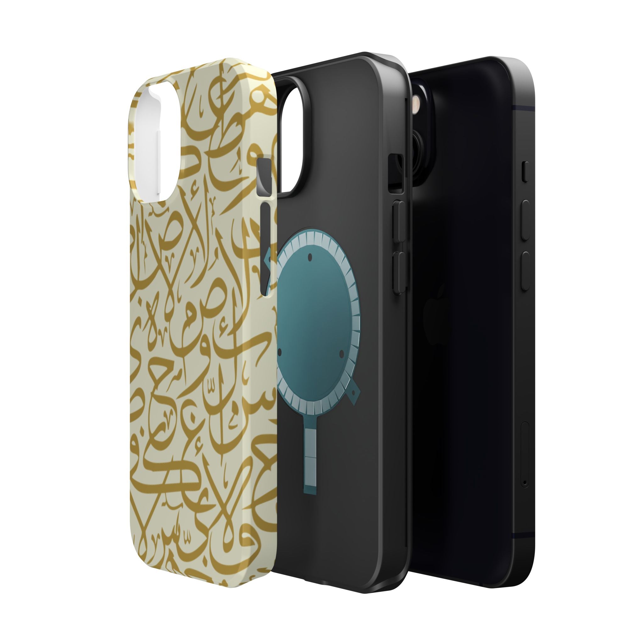 Beige and Gold Arabic Letters  Iphone Magnetic Tough Cases