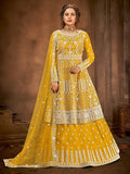 Myra Beautiful Mustard Yellow Heavy Embroidered Gharara Suit