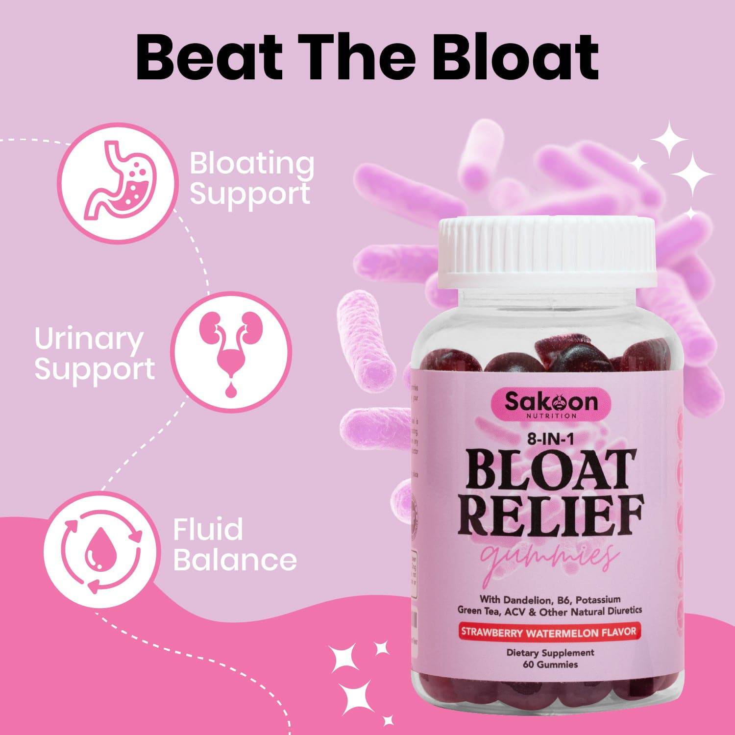 Bloating Relief Gummies | Natural Anti-Bloat & Digestion Support | Sakoon