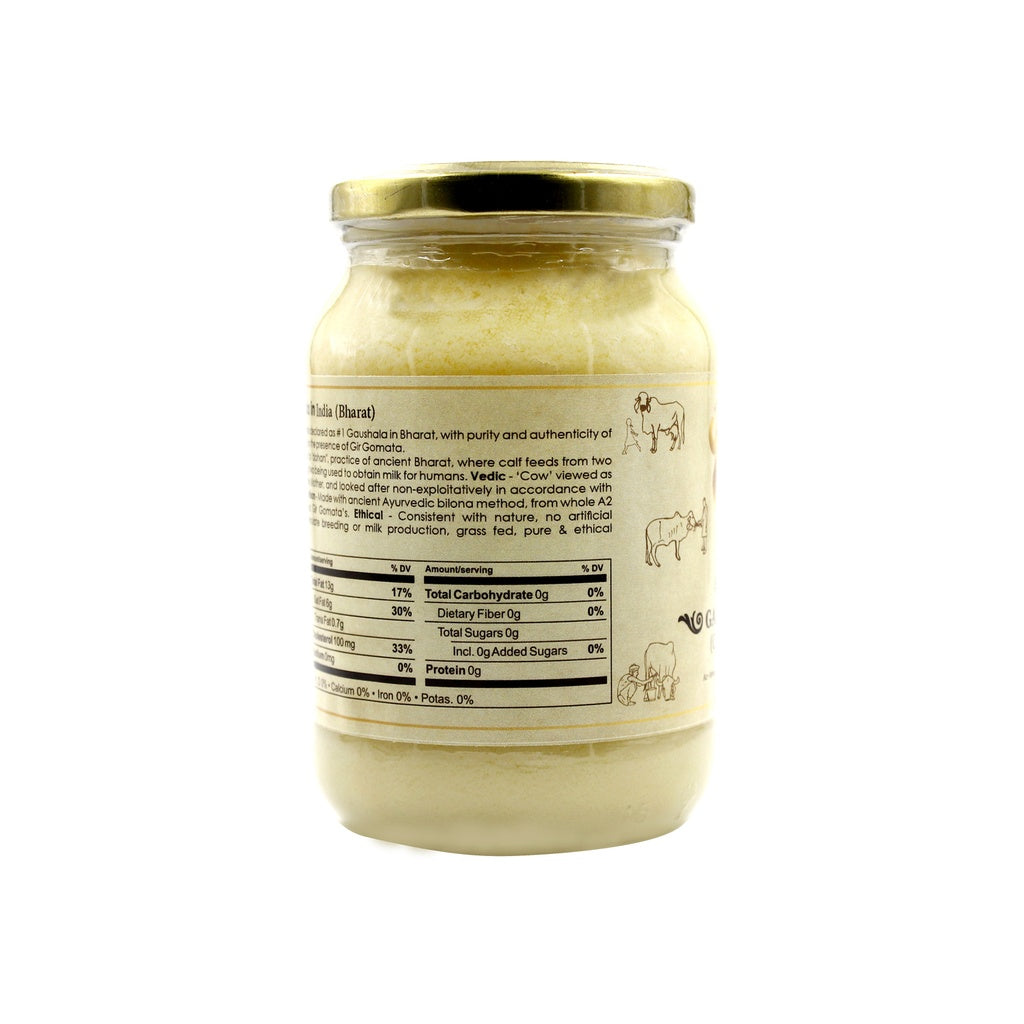 Gir Ahinsak Gau Ghee (A2) Bilona - A2 Ghee, Traditional Bilona Ghee, Desi Pure Breed Gir Gaumata (A2)