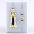 Jewel Design Lumba Rakhi Set & Fruit N Nut Chocolates