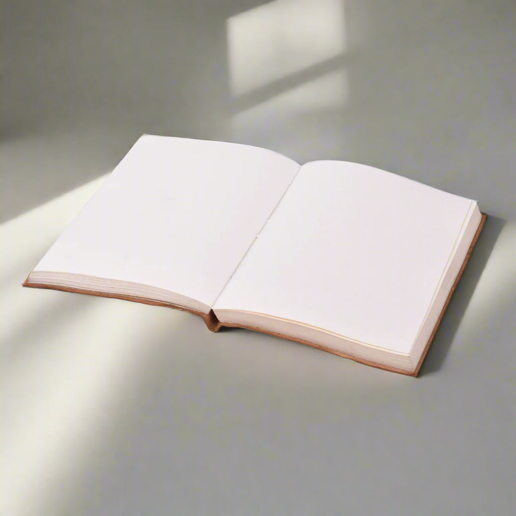 Unique Marbled Leather Journal - Handcrafted 5x7 with Tree-Free Paper