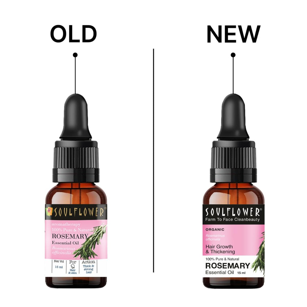 Soulflower Rosemary Oil for Healthy Hair and Shiny Skin