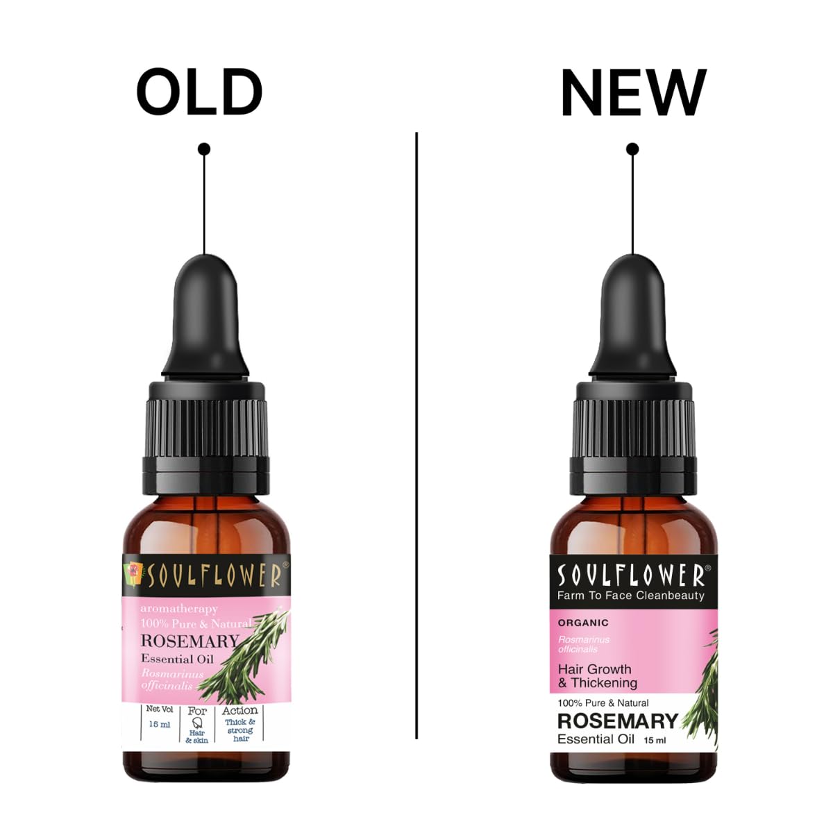 Soulflower Rosemary Oil for Healthy Hair and Shiny Skin
