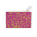 Pink and Gold Arabic Letters Mini Clutch Bag