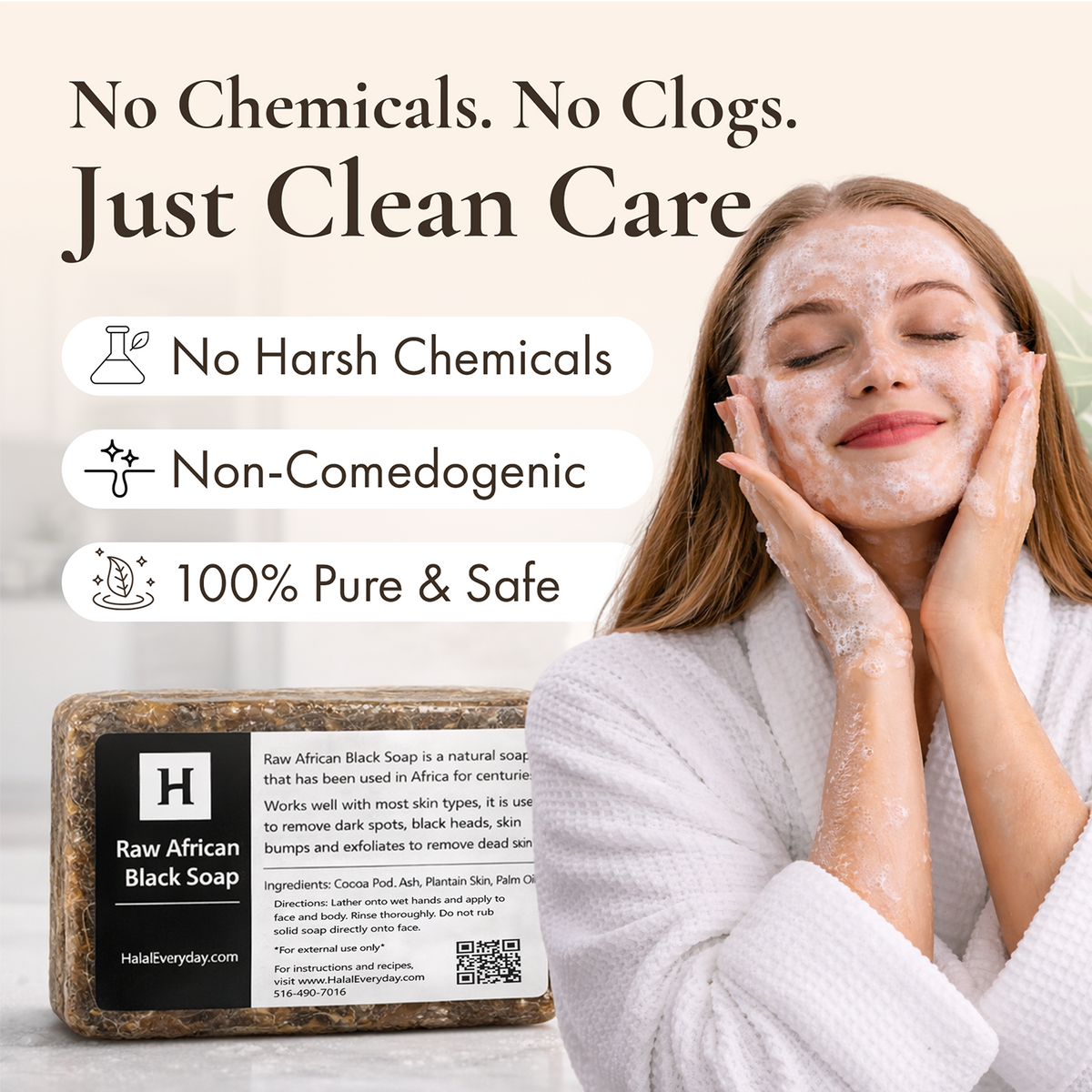 Raw African Black Soap