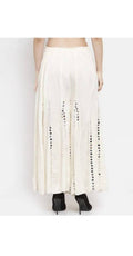 Mominos Fashion Off White Mirror Palazzo