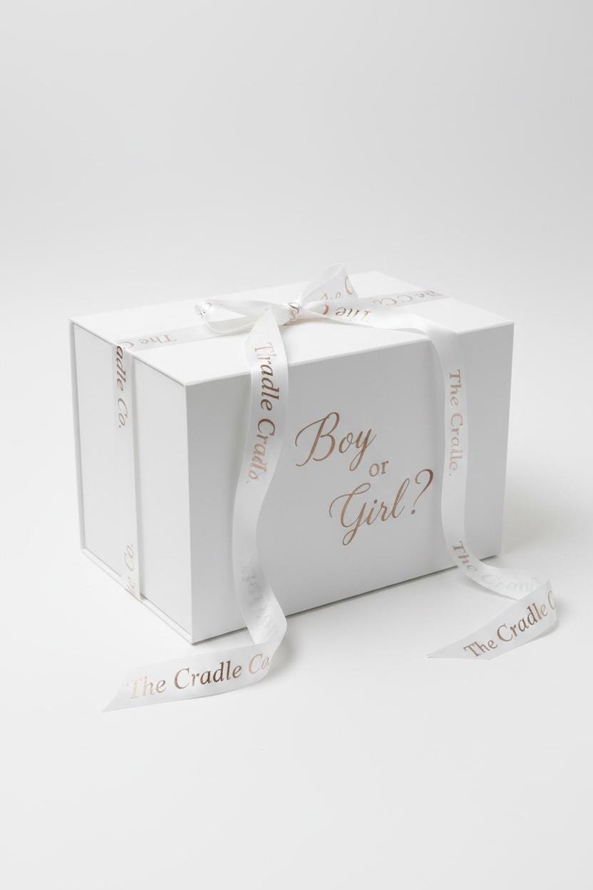 Ivory Cradle Set with Powder Pink Floral