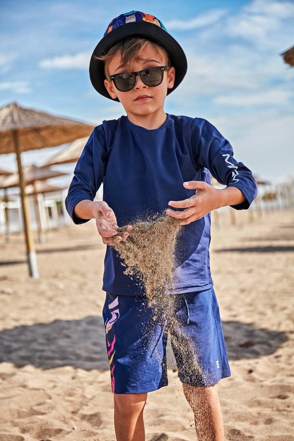 Navy Boys Shorts B2434