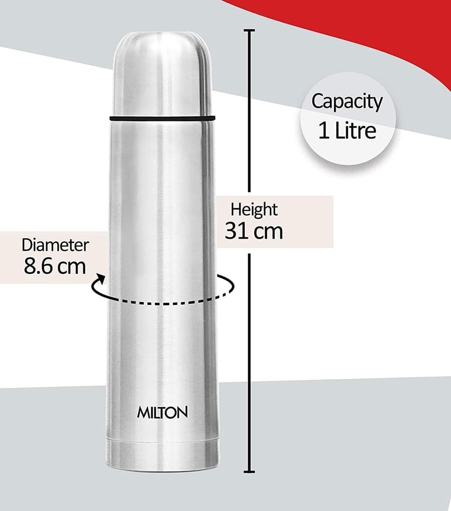 Milton Steel Hot & Cold Bottle, 1000 ml