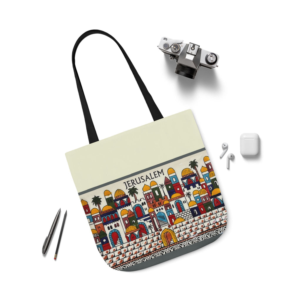 Jerusalem City  Tote Bag, 3-Color Straps