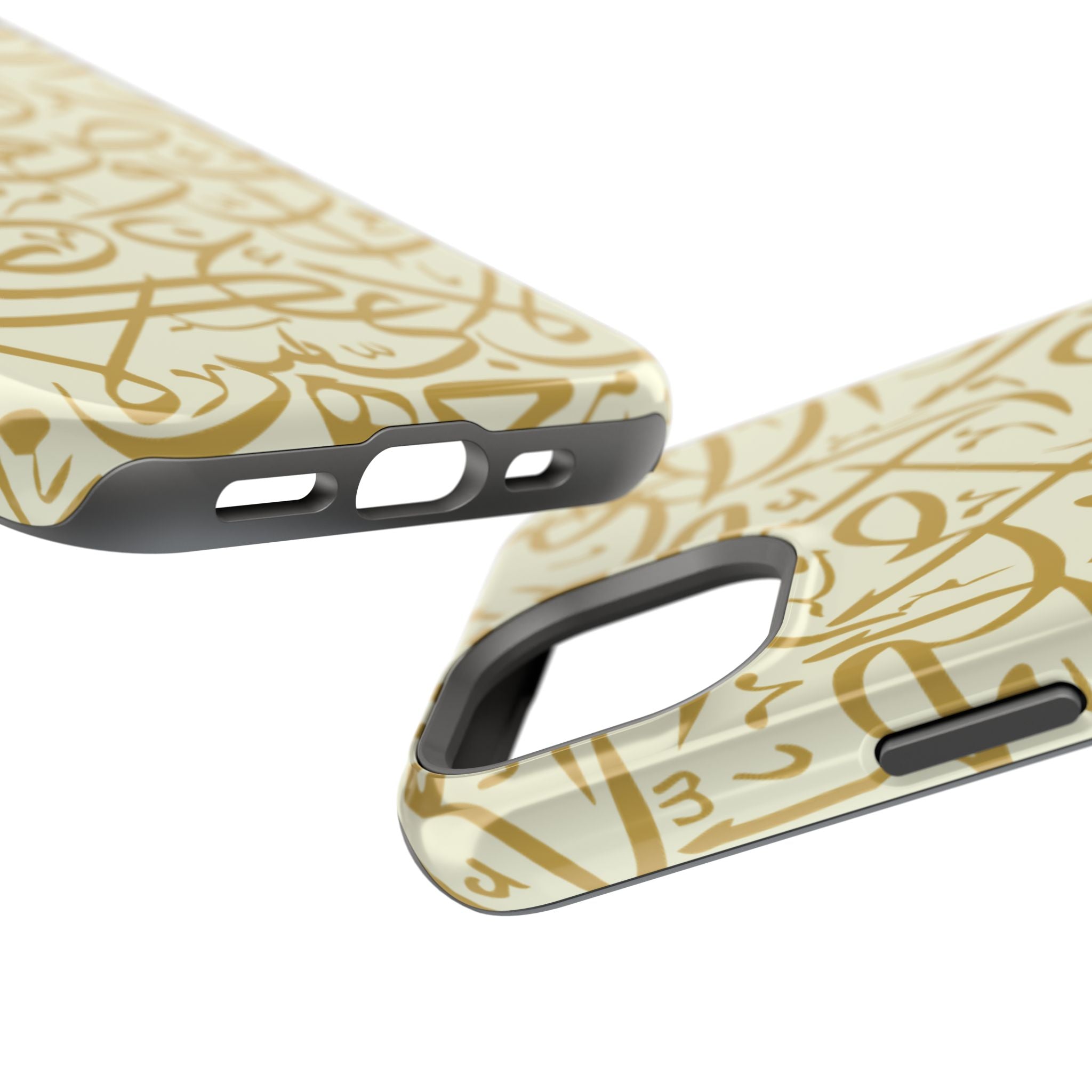 Beige and Gold Arabic Letters  Iphone Magnetic Tough Cases