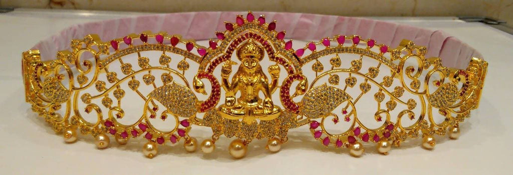 AD Ruby Temple Bridal Waist Belt