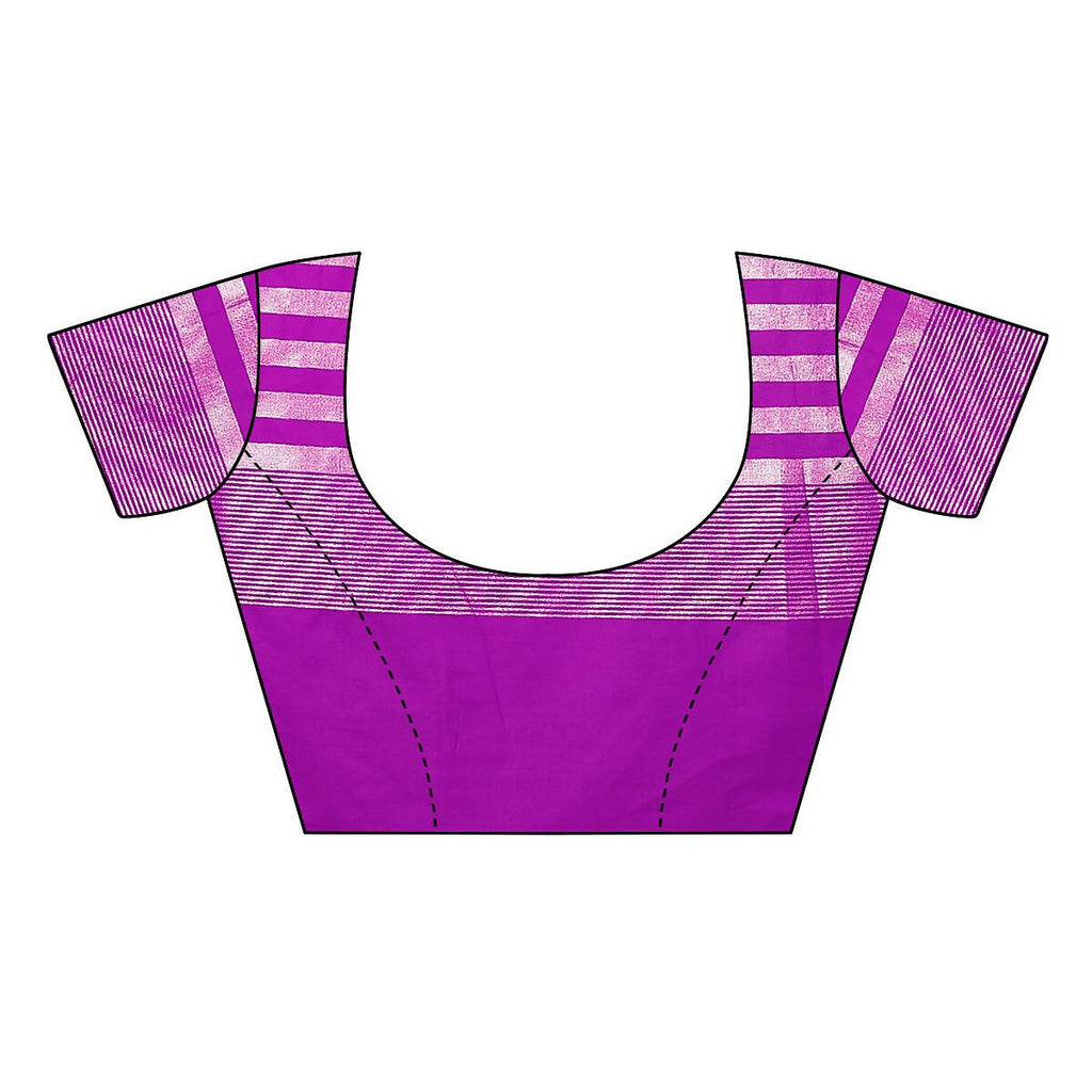 Vamika Purple Cotton Silk Weaving Saree (Twitter Purple)
