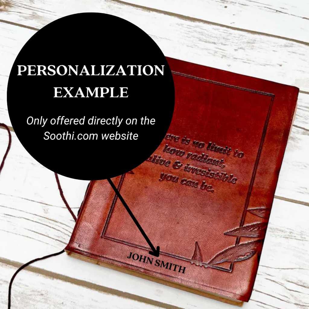 No Limit To How Radiant Quote Leather Journal | Embossed 8x6