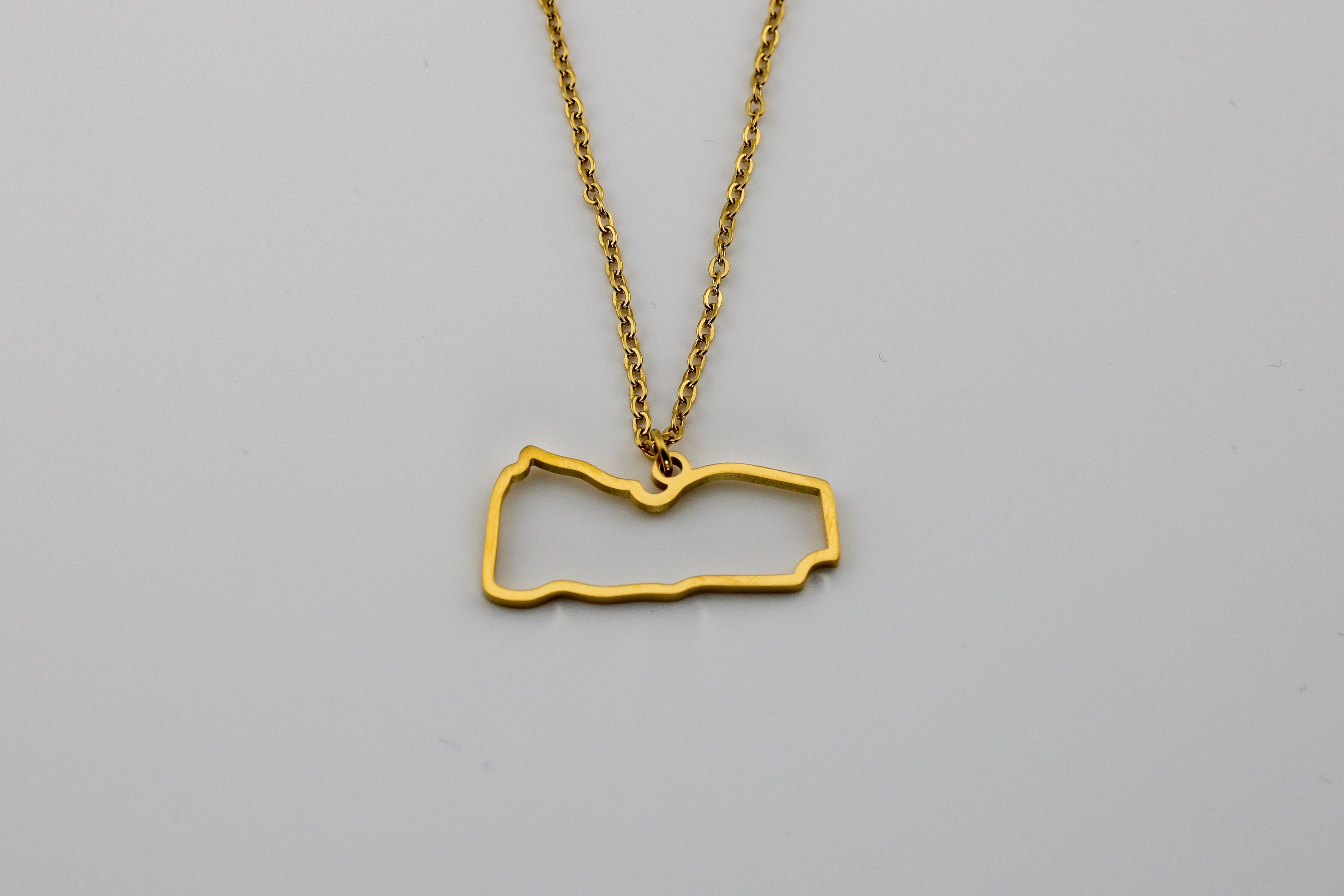 Yemen Map Necklace | Outline