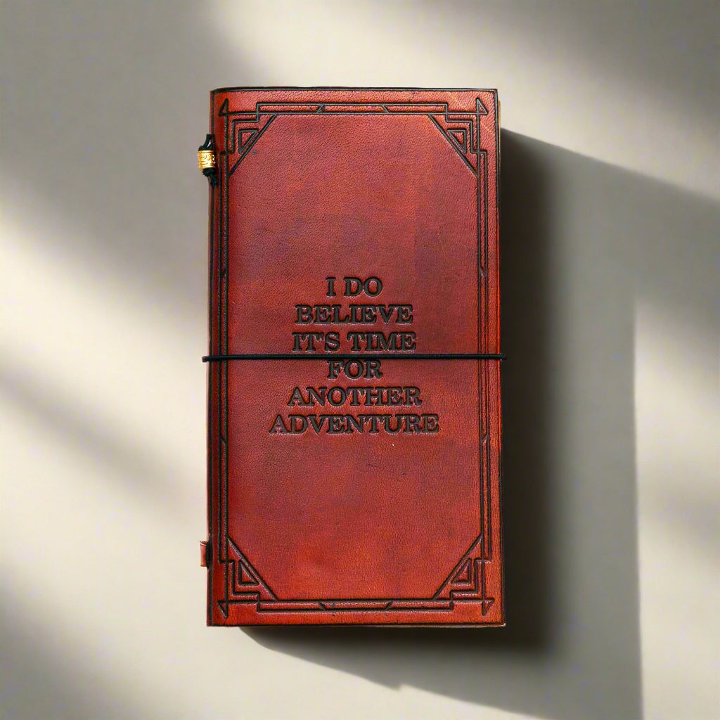 Quote Traveler's Notebook | Handmade Leather Journal with Debossed Quotes