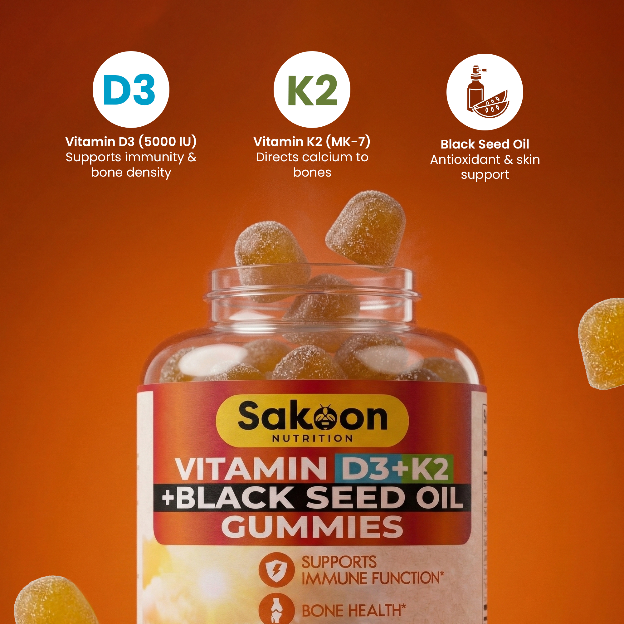 Sugar Free 5000 IU Vitamin D3 Gummies
