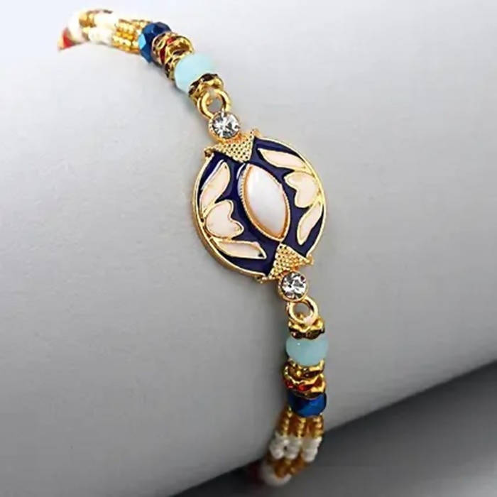 Meenakari Rakhi & Ferrero Rocher Rakhi Printed Box