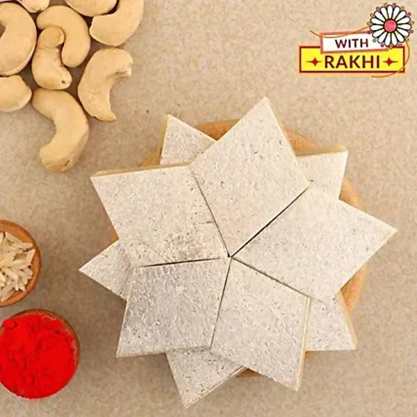 Auspicious Lord Shiv Rakhi & Kaju Roll Box
