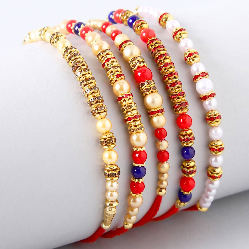 Pretty Designer Rakhi Set With 4 Pcs Ferrero Rocher