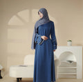 Ruffle Sleeve Diamond Satin Pocket Dress