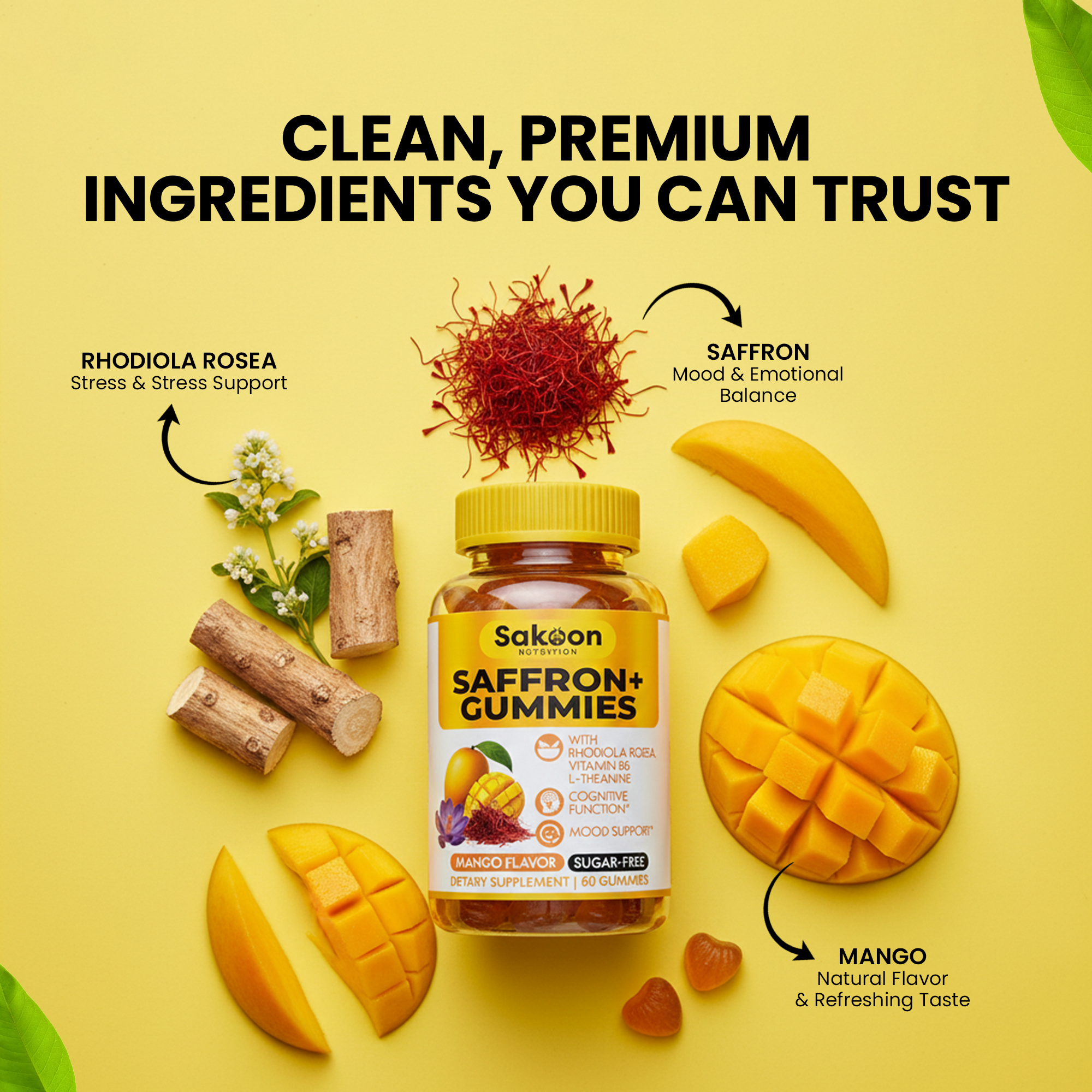 Sugar-Free Saffron Mood Gummies