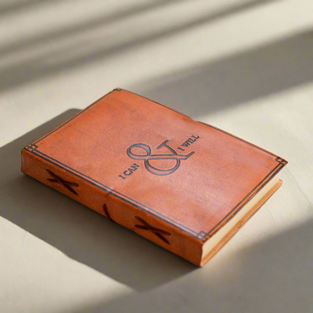 I Can And I Will Quote Leather Journal