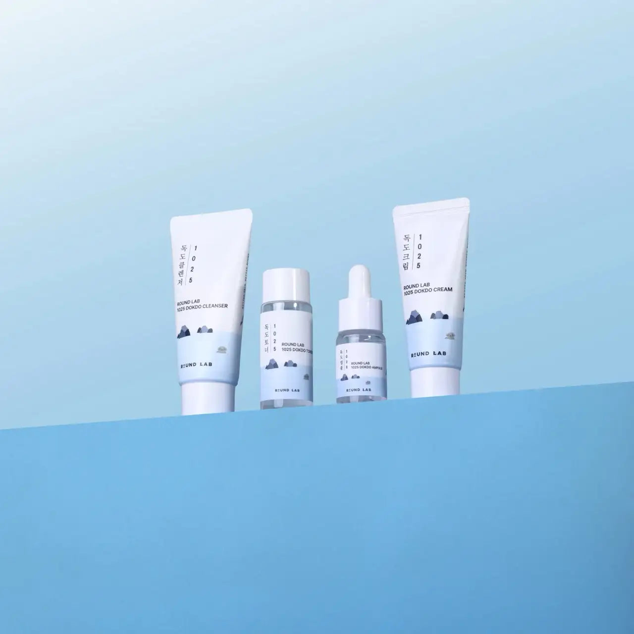 Round Lab 1025 Dokdo Trial Kit (cleanser 30ml + Toner 20ml + Ampule 10ml + Cream 20ml)