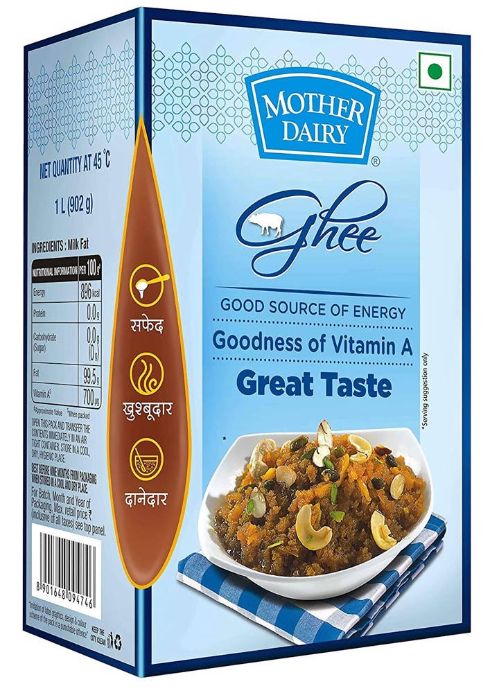 Mother Dairy Ghee | Traditional Made Ghee | Pure Ghee with Rich Flavor and Aroma