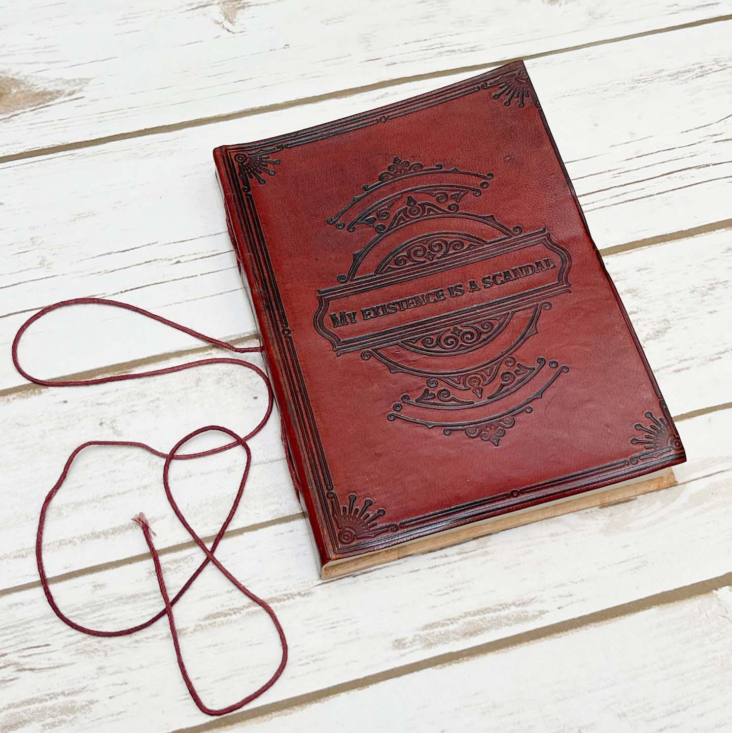 My Existence Is A Scandal Leather Journal - For Unapologetic Self-Expression
