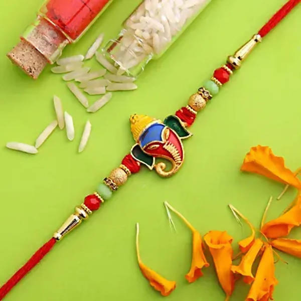 Divine Lord Ganesha Rakhi & Soan Papdi