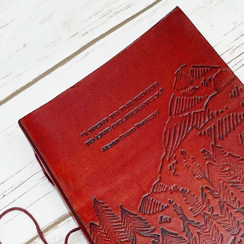 Henry David Thoreau Leather Journal - "I Went to the Woods to Live Deliberately"