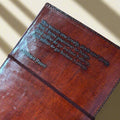 Robert Frost Refillable Leather Journal - "The Woods Are Lovely" Quote