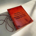 Not All Storms Quote Leather Journal | Embossed 8x6