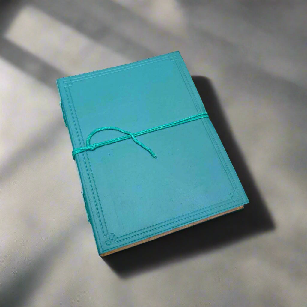 Plain Cover Leather Journal with Lined Pages
