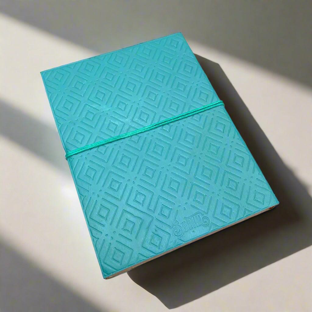 Plain Cover Leather Journal with Lined Pages