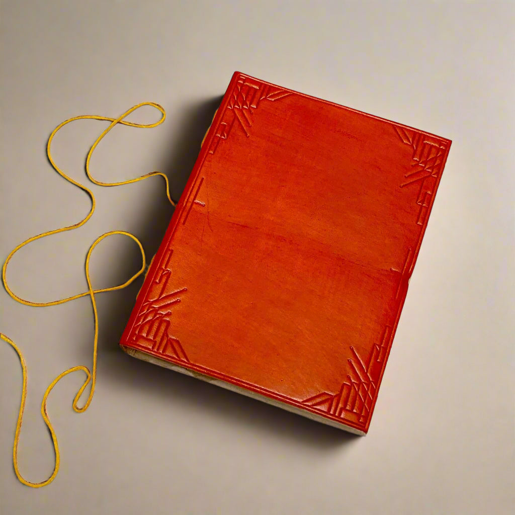 Plain Cover Leather Journal with Lined Pages