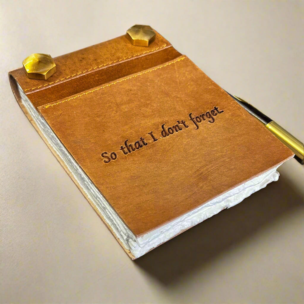 Refillable Leather Notepad | 4.5x6 Screw-Post, Four List Titles