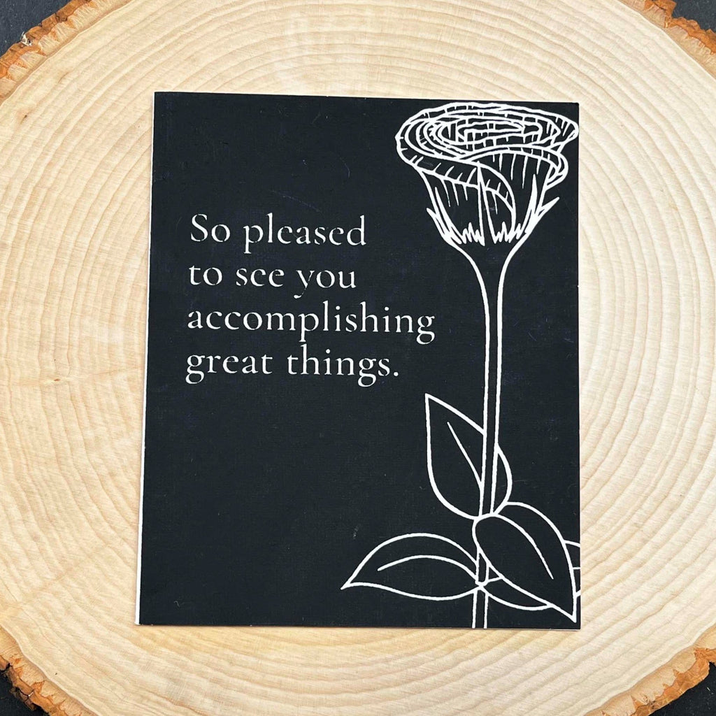 Accomplishing Great Things, Card
