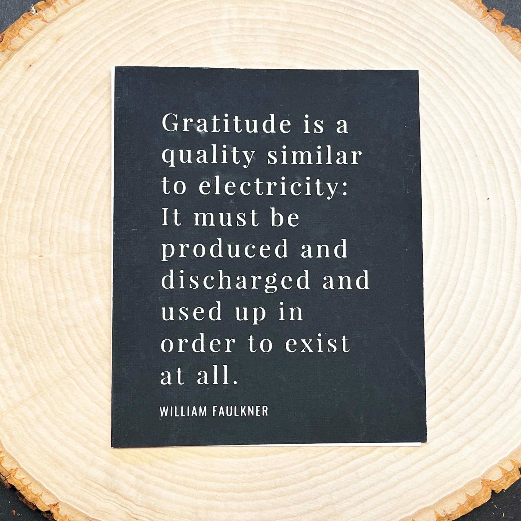 Thank You- William Faulkner, Card