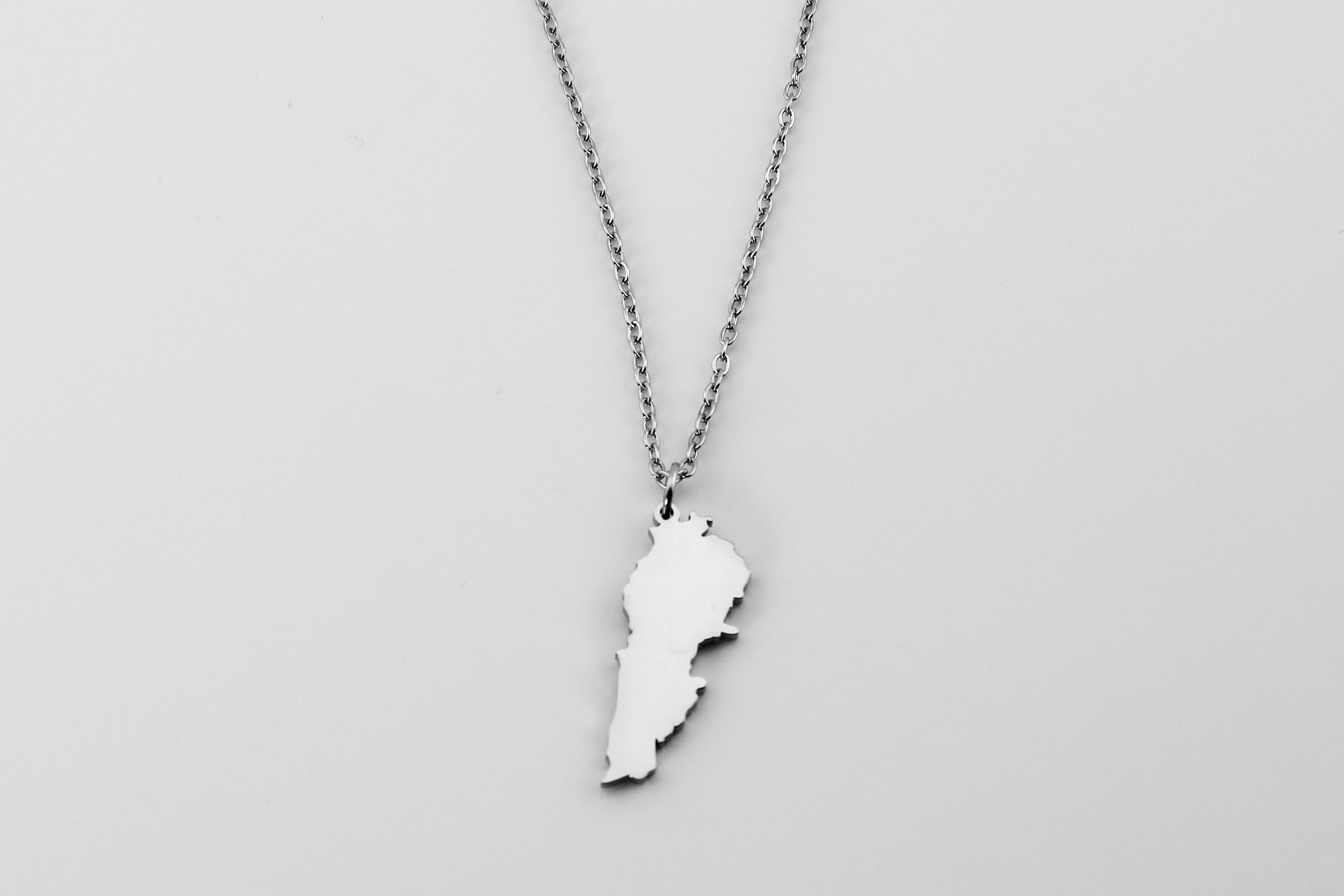 Lebanon Map Pendant Necklace