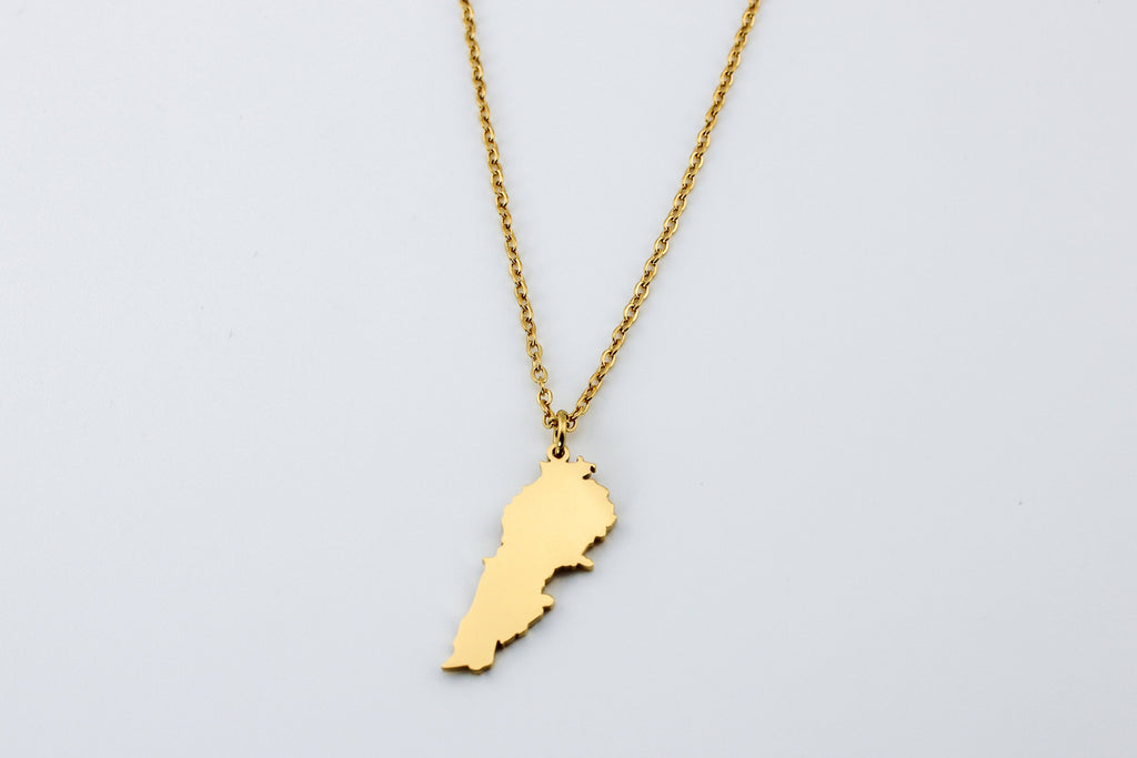 Lebanon Map Pendant Necklace