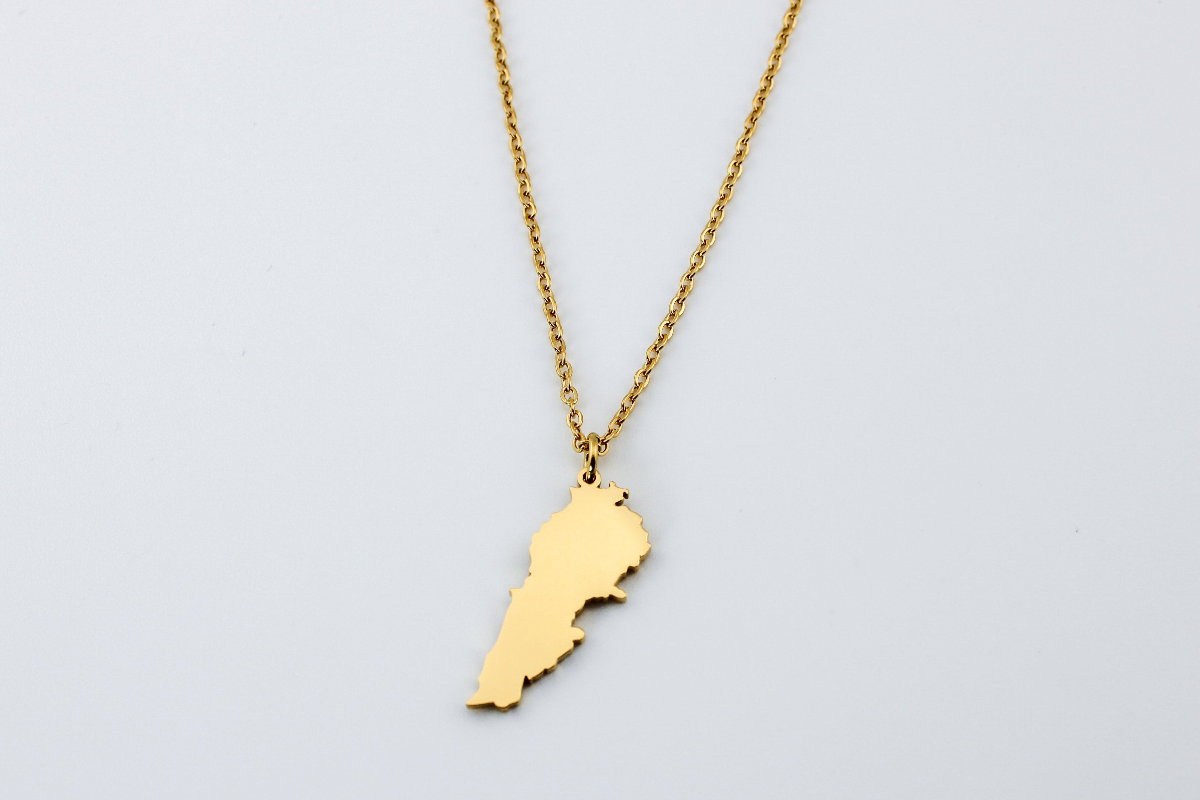 Lebanon Map Pendant Necklace