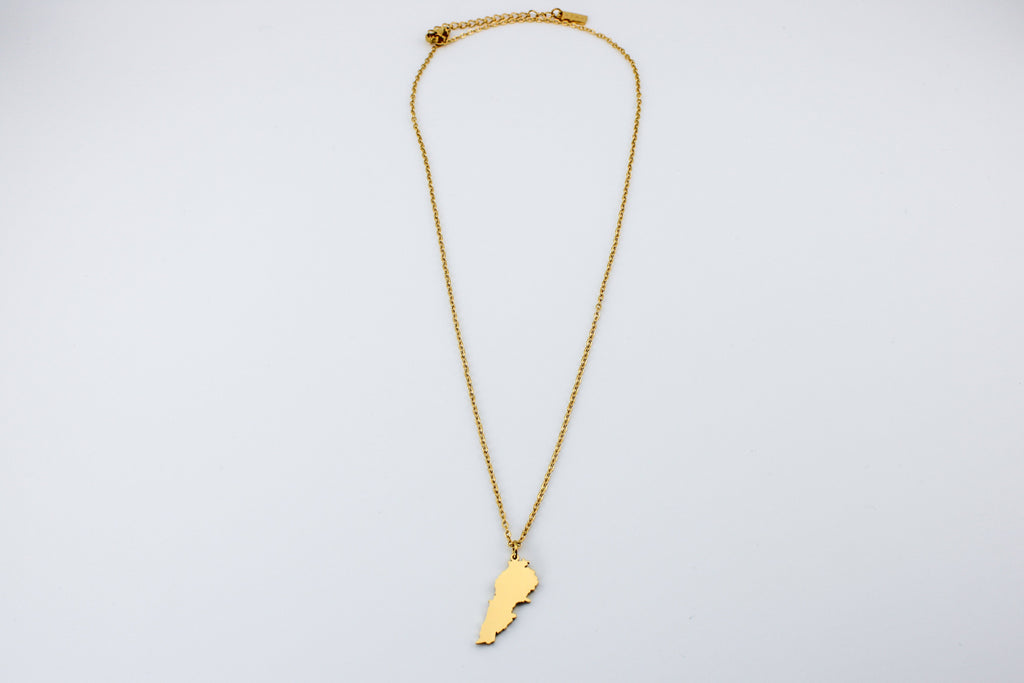 Lebanon Map Pendant Necklace