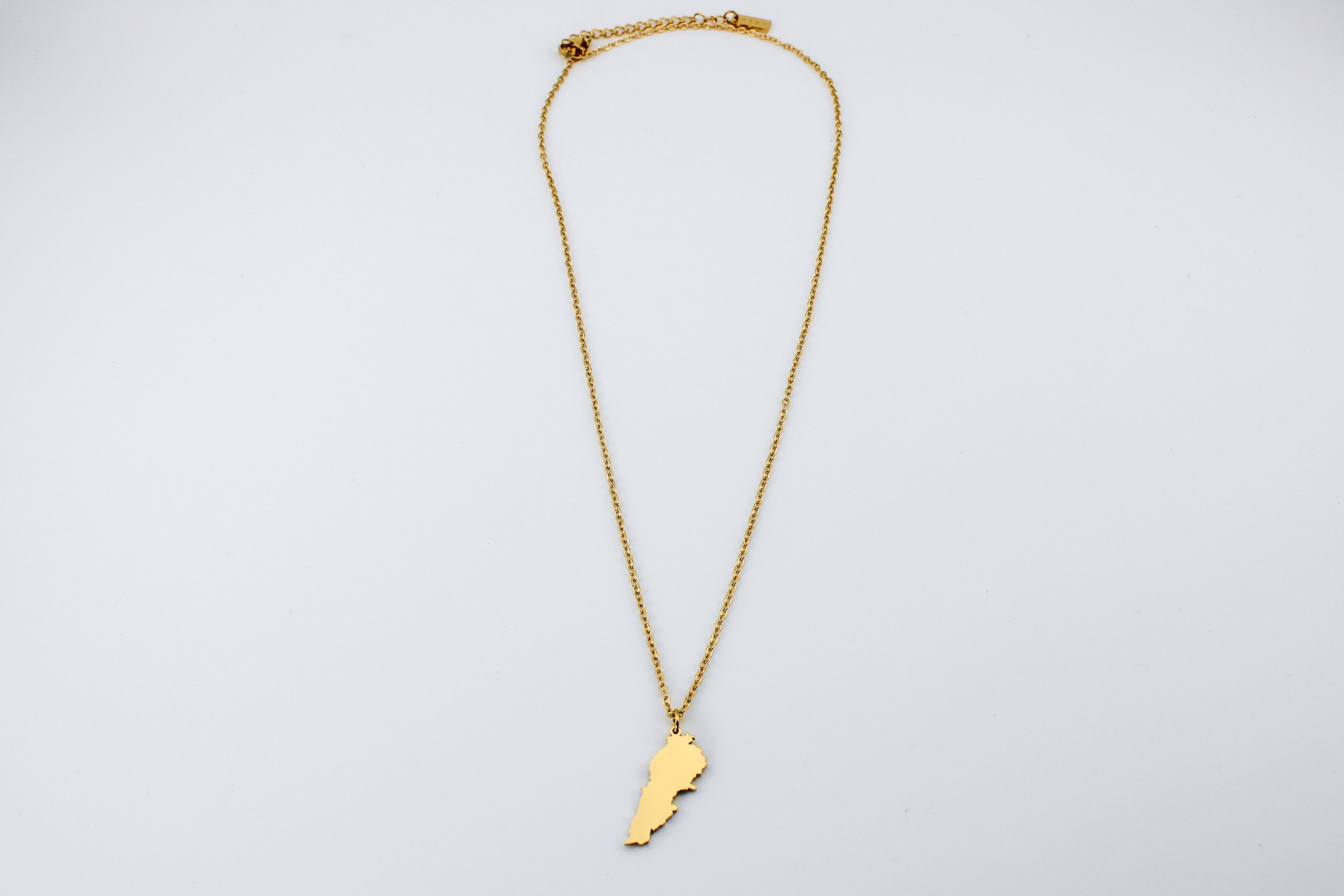 Lebanon Map Pendant Necklace