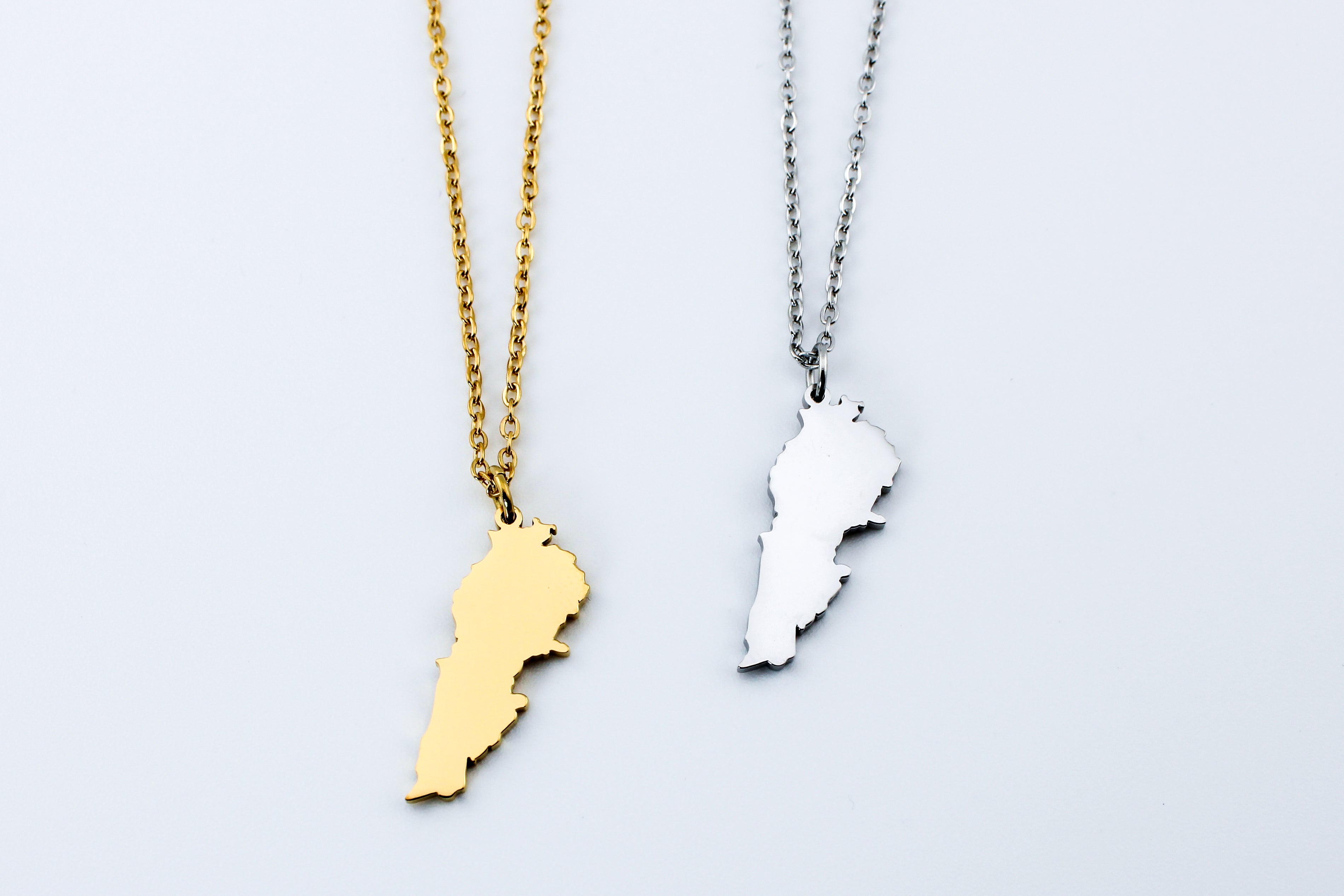 Lebanon Map Pendant Necklace